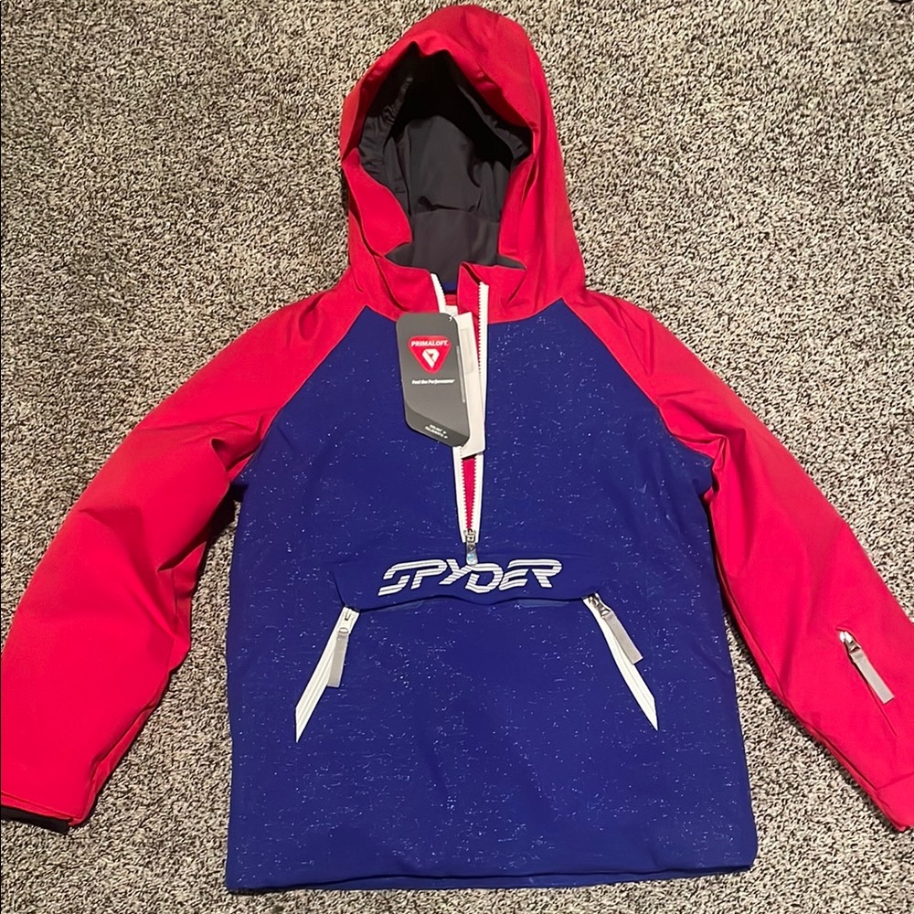 Spyder Red and Blue Hooded Jacket